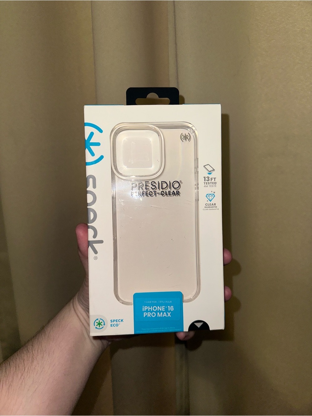 Speck Presidio Perfect-Clear case designed for the Apple iPhone 16 Pro Max NEW